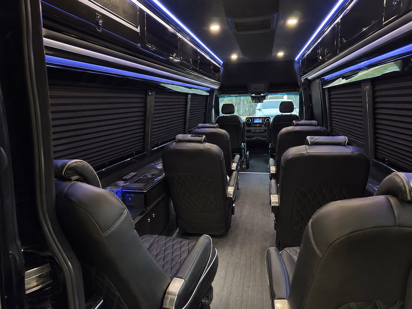 jersey city 8 passenger sprinter van inside
